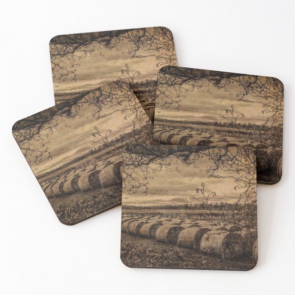 Item preview, Picturesque Farm Hay Bales Vintage Style Art Photography designed and sold by Mrspink16.