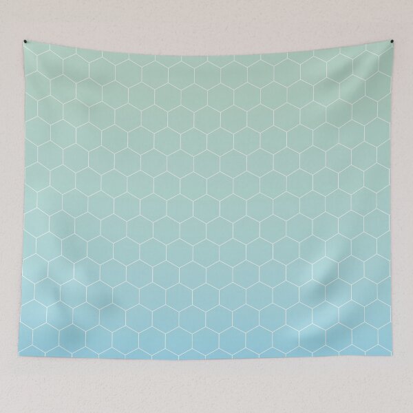 Item preview, Cyan honeycomb designed and sold by ateliernab.