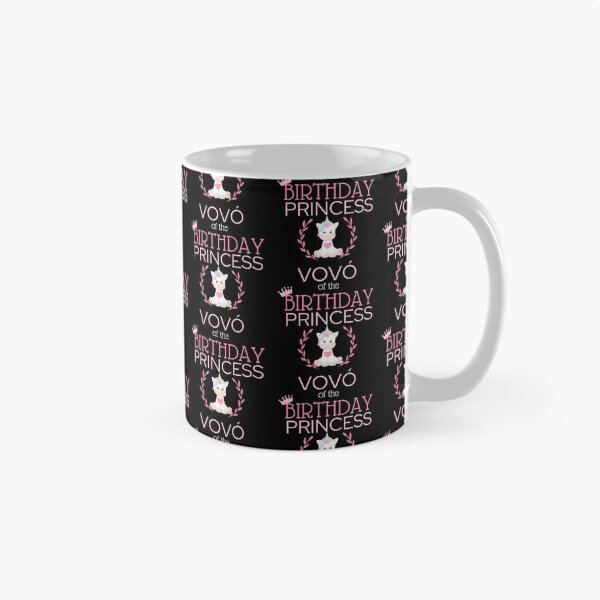 Item preview, MerchHaus - Vovó Of The Birthday Princess - Crown, Unicorn Design & Flower  Design Black, Pink & White designed and sold by MerchHaus.
