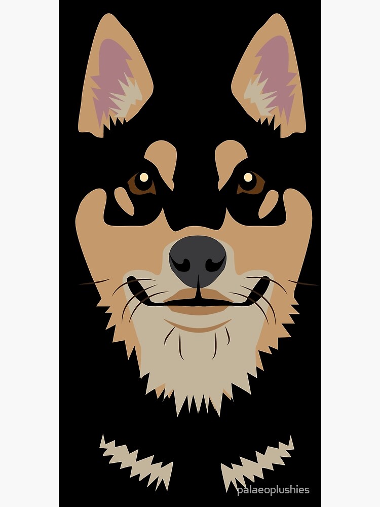 "Black and Tan Shiba Inu" Art Print by palaeoplushies | Redbubble