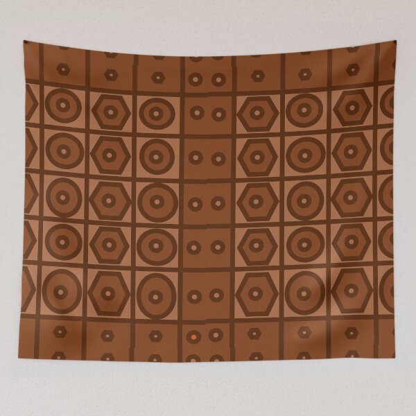 Item preview, Circles Squares and Hexagons In Browns designed and sold by DesignsByMuriel.