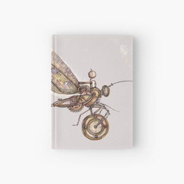 Steampunk dragonfly Hardcover Journal