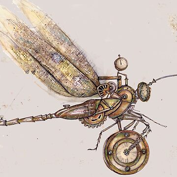 Artwork thumbnail, Steampunk dragonfly by Jenny Wood