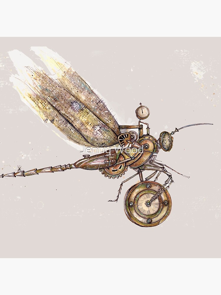 Thumbnail 2 of 2, Tote Bag, Steampunk dragonfly designed and sold by dishmoptop.