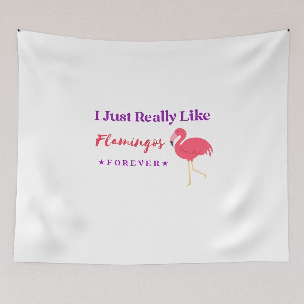 Item preview, I Just Really Like Flamingos designed and sold by ThinkAndReflect.