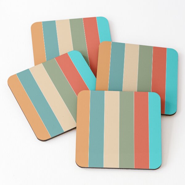 Item preview, VINTAGE STRIPES TURQUOISE, TEAL, ORANGE, BEIGE, GOLDEN/BORN FOR SUCH A TIME AS THIS designed and sold by wildwhimsical.