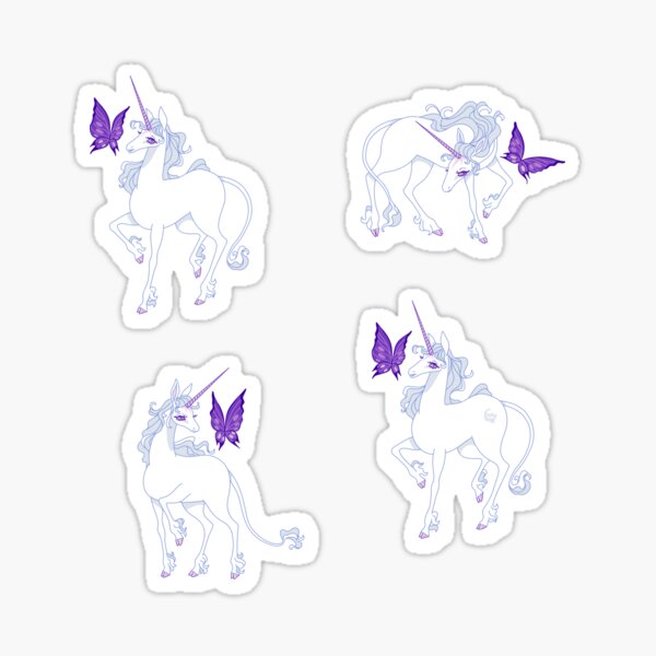 Item preview, The Last Unicorn and the Butterfly Floral Pattern designed and sold by dajonacevedo.