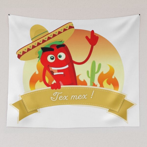 Item preview, Tex Mex with a chili saying hi designed and sold by TALAT-SHOPS.