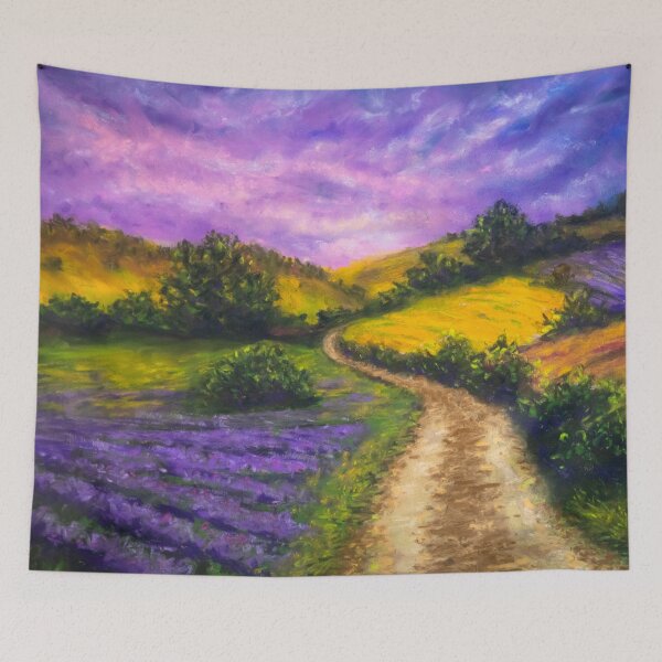 Item preview, lavender field designed and sold by Red Witch Art.