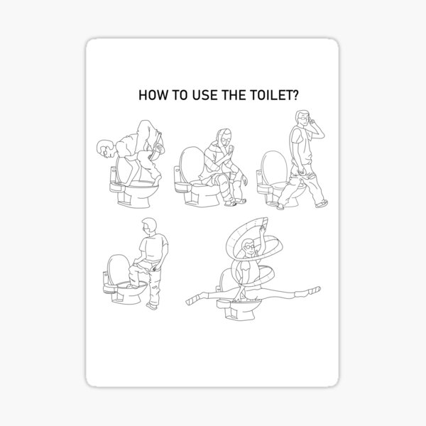 toilet-bathroom-art-how-to-use-the-toilet-sticker-for-sale-by