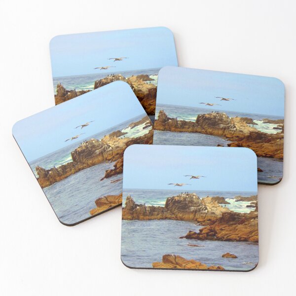 Item preview, Monterey Coastline, A Pair of Pelicans gliding in  Sync. designed and sold by shirleyarment.