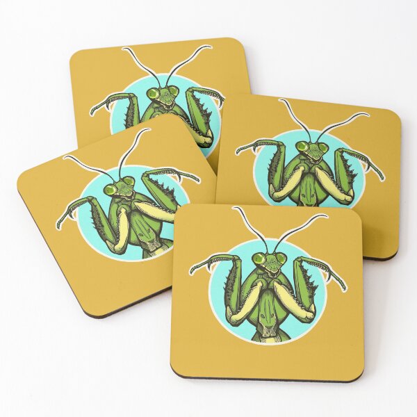 Item preview, Shrugging Mantis Bug Illustration - MUSTARD YELLOW BACKGROUND designed and sold by Holly Danielle.