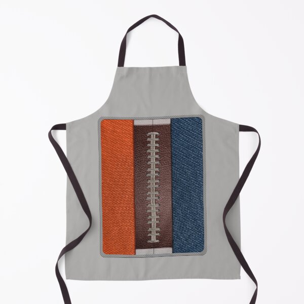 Item preview, Football Orange and Dark Blue Team Spirit Patch designed and sold by Michele Engling.