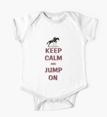 Keep Calm and Jump On Horse T-Shirt or Hoodie One Piece - Short Sleeve