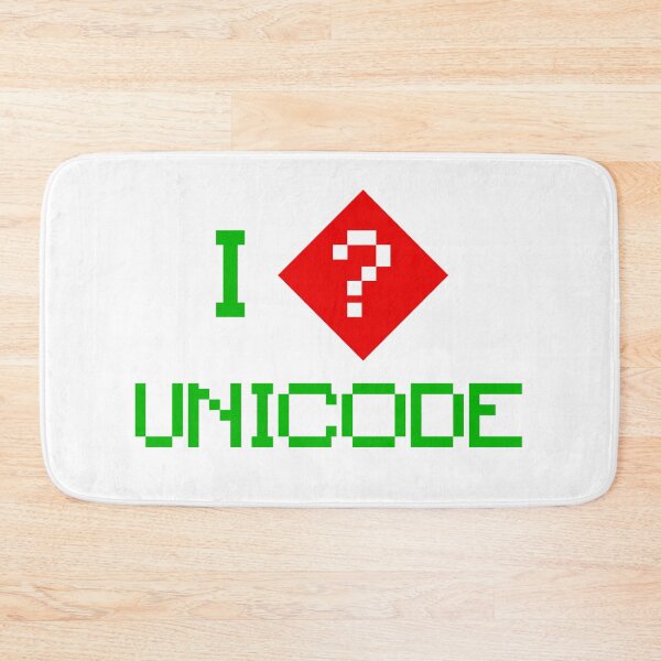 Item preview, I Love Unicode - Funny Developers Heart Symbol Missing Question mark designed and sold by Hot From Oven.