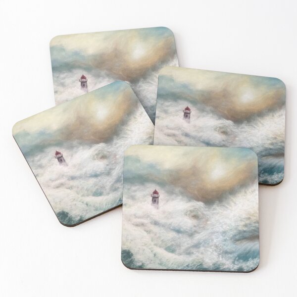 Item preview, Storm and lighthouse designed and sold by Red Witch Art.