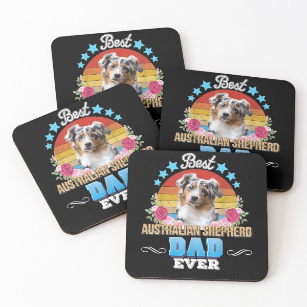 Item preview, Best Dog Dad Ever Australian Shepherd Floral Father Day designed and sold by vivanbess.