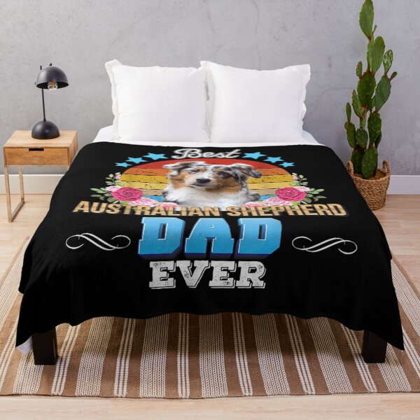 Item preview, Best Dog Dad Ever Australian Shepherd Floral Father Day designed and sold by vivanbess.