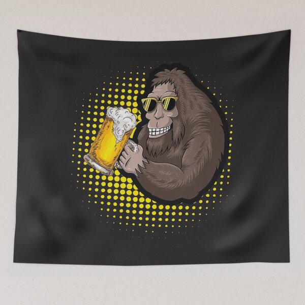 Item preview, Bigfoot Drink Up Squatches Funny Sasquatch Drinking Beer shirt designed and sold by NormaEng.