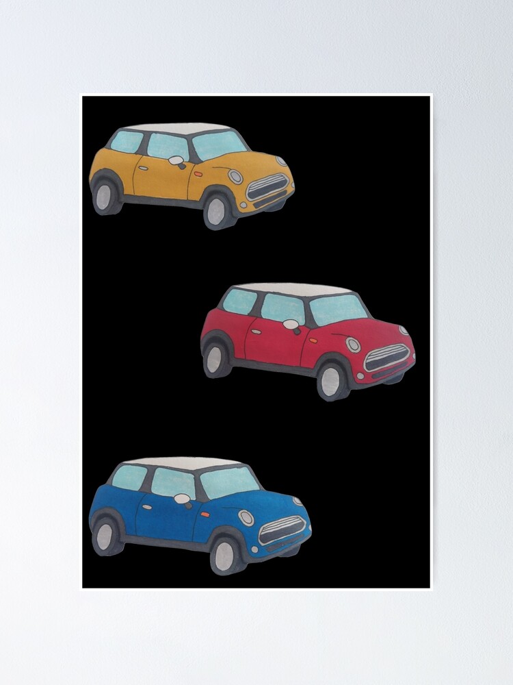 “mini cooper sticker pack (black background)” Poster for Sale by -Lily