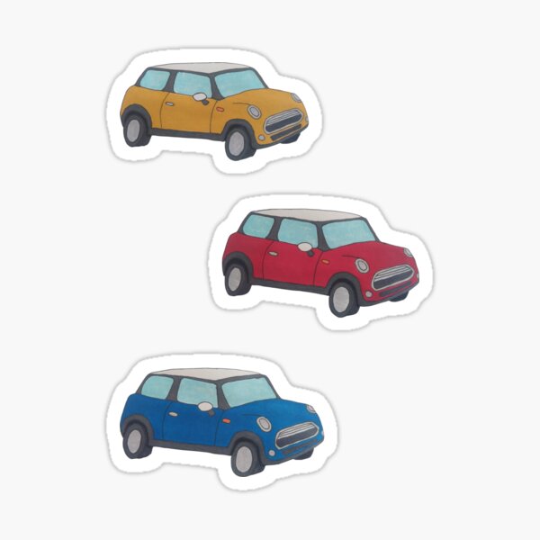 mini cooper sticker pack (black background) Sticker