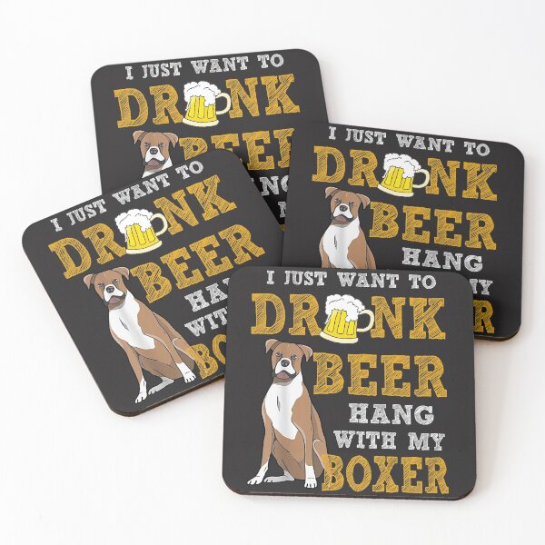 Item preview, I Just Want To Drink Beer Hang With My Boxer Shir1 designed and sold by NormaEng.