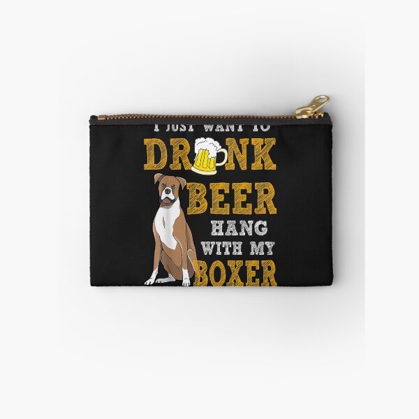 Item preview, I Just Want To Drink Beer Hang With My Boxer Shir1 designed and sold by NormaEng.