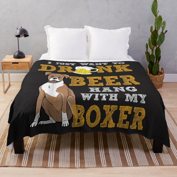 Item preview, I Just Want To Drink Beer Hang With My Boxer Shir1 designed and sold by NormaEng.
