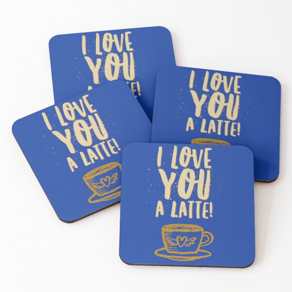 Item preview, Cute coffee lover quote. I love you a latte. Caffeine lover design.  designed and sold by efenem.