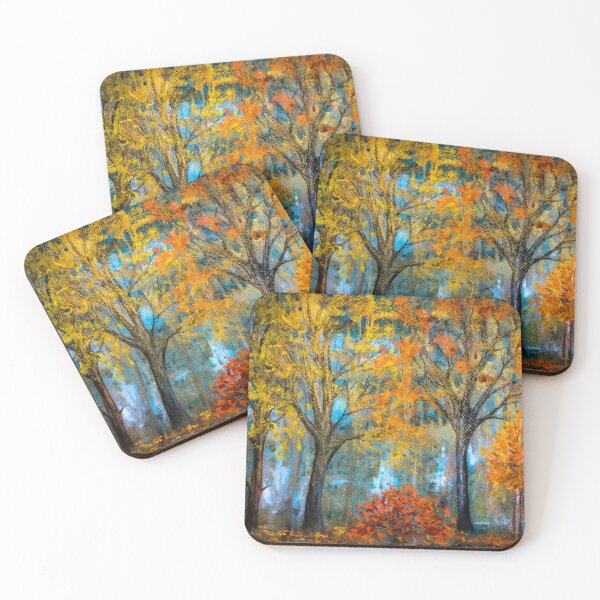 Item preview, Autumn trees designed and sold by Red Witch Art.