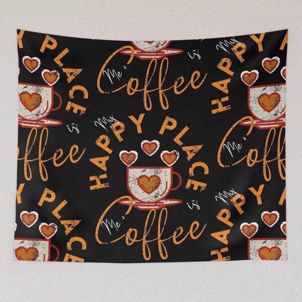 Item preview, Distressed My Happy Place is Me + Coffee designed and sold by 133DandC.