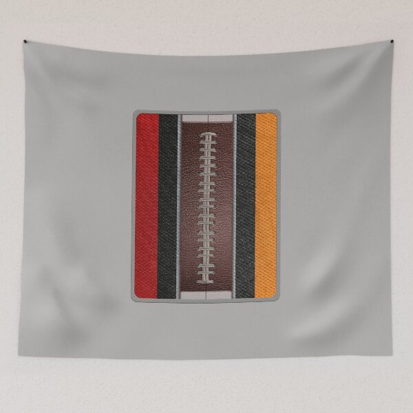 Item preview, Football Red, Orange, Black and Gray Team Spirit Patch designed and sold by Michele Engling.