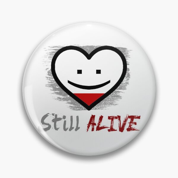 Item preview, "Still Alive" Heart Broken Smile In Pain Love Art White designed and sold by anjanaartz.