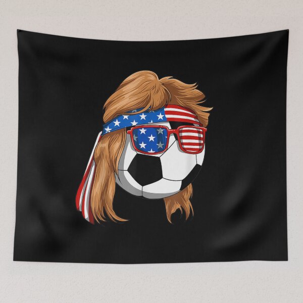 Item preview, Soccer Mullet American Flag Merica designed and sold by vivanbess.