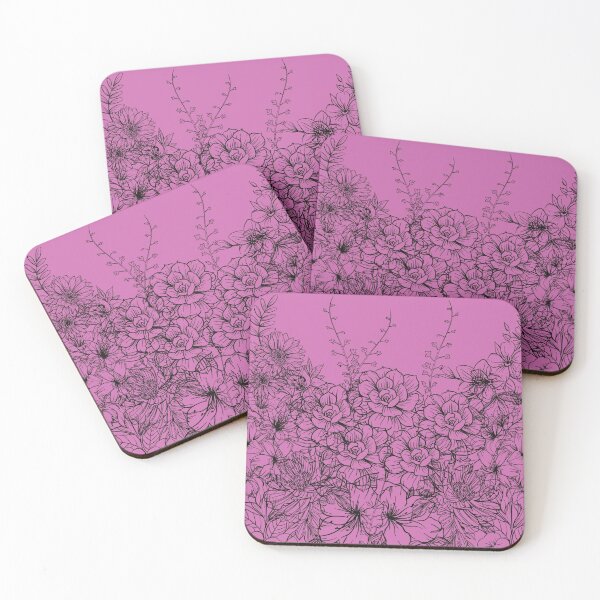 Aperçu de l'œuvre Linéart jardin pastel violet créée et vendue par ColorsandShapes.