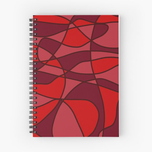 Item preview, Red Berry Abstract Art Geometric Shapes Lines Art Print Pattern designed and sold by hopecope.