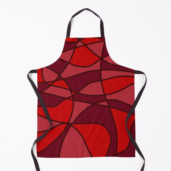 Item preview, Red Berry Abstract Art Geometric Shapes Lines Art Print Pattern designed and sold by hopecope.