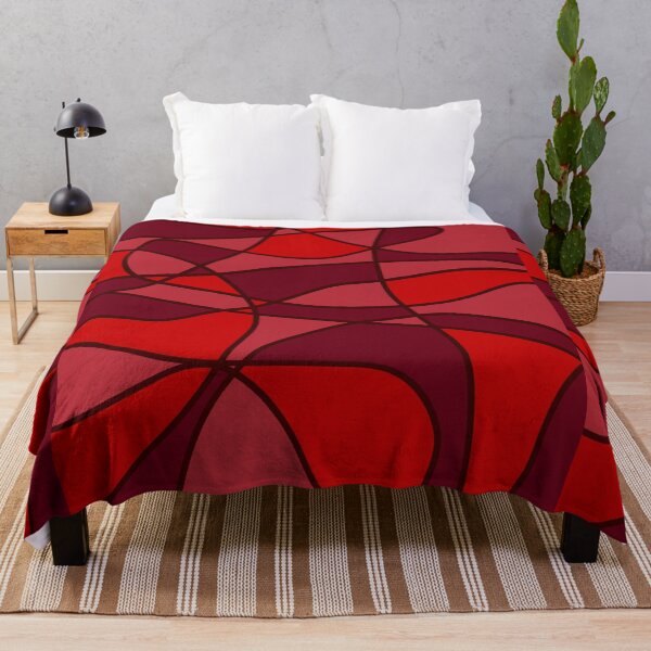 Item preview, Red Berry Abstract Art Geometric Shapes Lines Art Print Pattern designed and sold by hopecope.