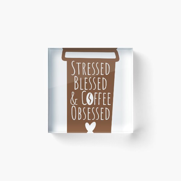 Item preview, STRESS BLESSED & COFFEE OBSESSED  designed and sold by RetroPlaceee.