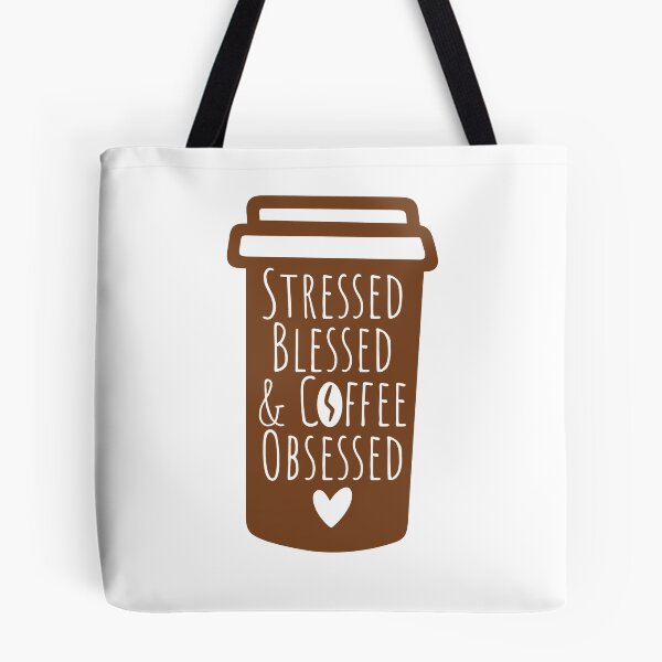 Item preview, STRESS BLESSED & COFFEE OBSESSED  designed and sold by RetroPlaceee.