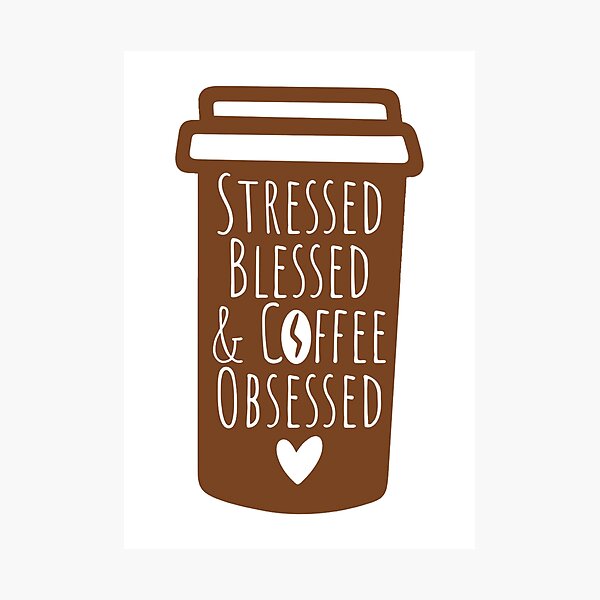 Item preview, STRESS BLESSED & COFFEE OBSESSED  designed and sold by RetroPlaceee.