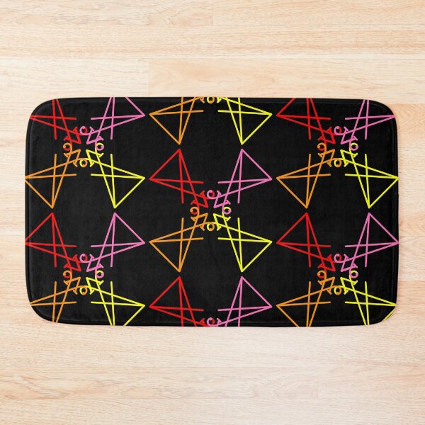 Item preview, Colorful Lucifer Sigil Love Square Pattern designed and sold by AlasAHintStudio.