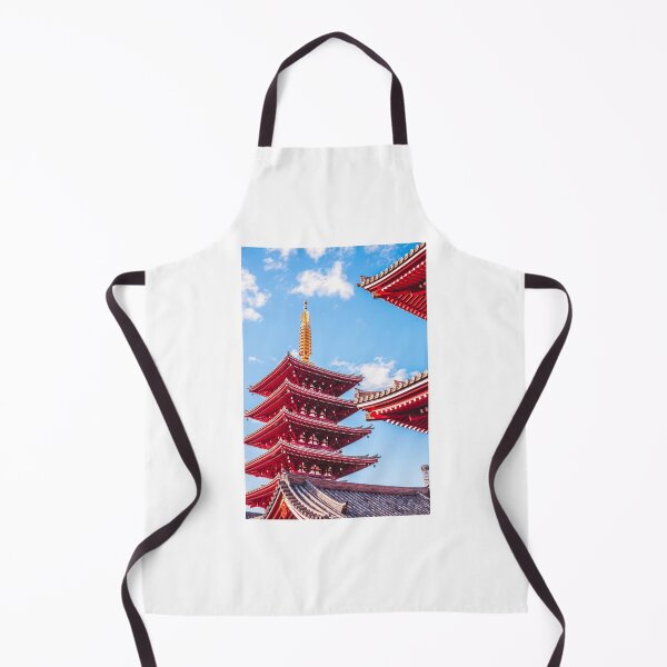 Item preview, Japanese Red Beautiful Wooden Temple Tower With A Bright Blue Sky designed and sold by AidenChen.