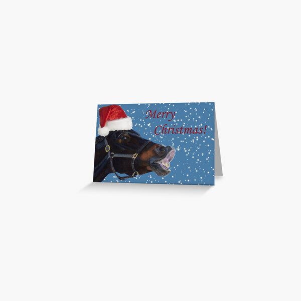 Funny Christmas Pony  Greeting Card
