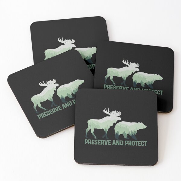 Item preview, Preserve Protect Bear Moose National Park Nature Gift designed and sold by elamlakini.