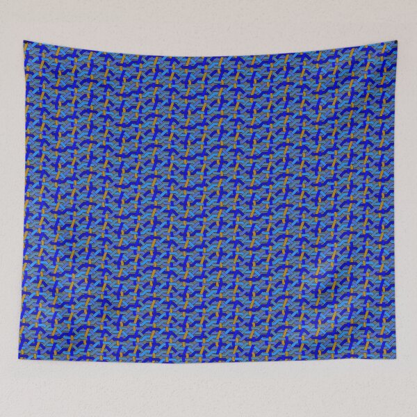 Item preview, Blue and Gold Knotwork designed and sold by MathenaArt.