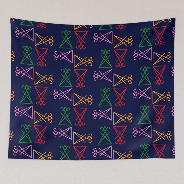 Item preview, Colorful Lucifer Sigil Pattern designed and sold by AlasAHintStudio.