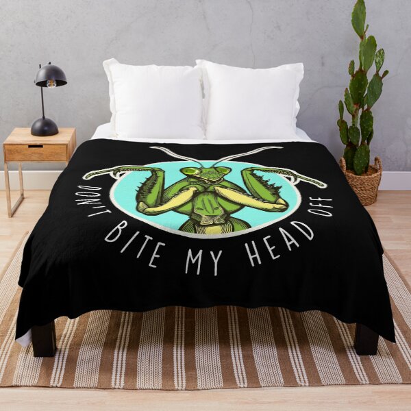 Item preview, Don't Bite My Head Off- Praying Mantis Bug Illustration designed and sold by Holly Danielle.