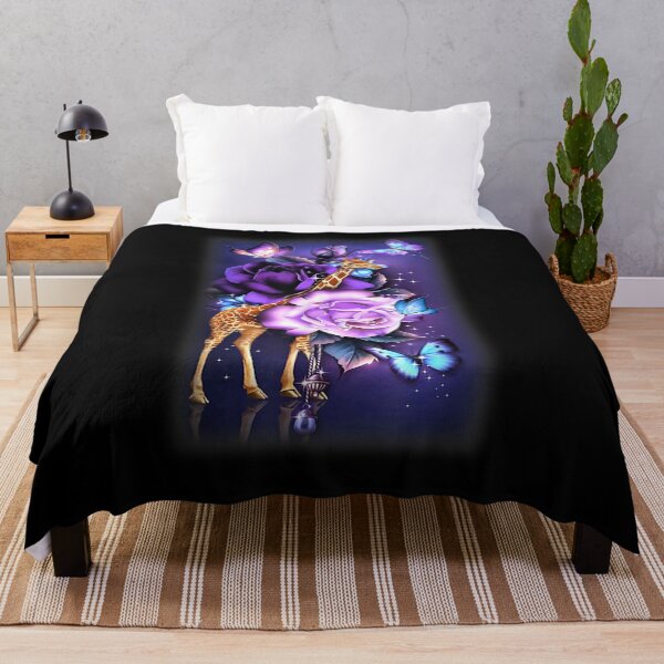 Item preview, Love Magical Giraffe Purple Roses Flower Butterfly Gift designed and sold by patsa4.