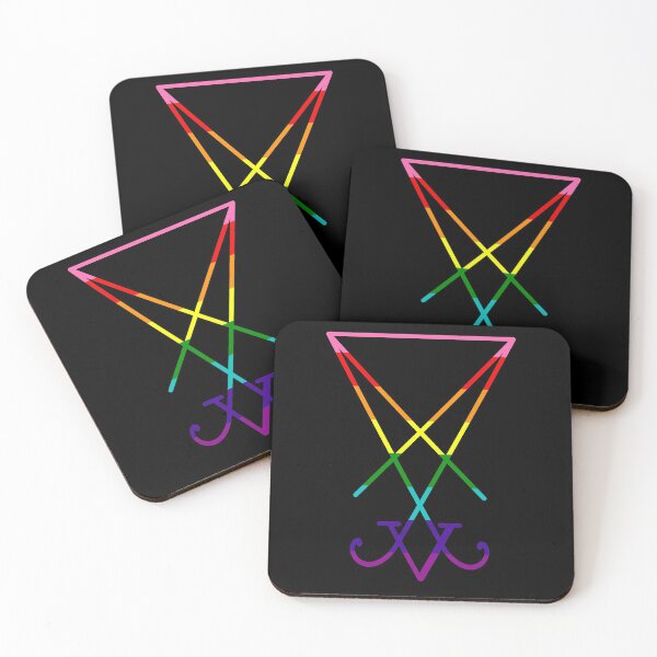 Item preview, Lucifer Sigil Gay Pride Rainbow designed and sold by AlasAHintStudio.